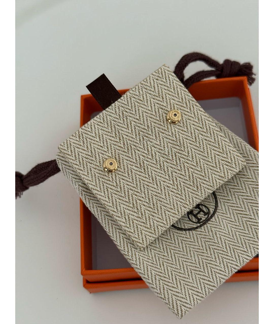 HERMES Красные металлические серьги, фото 3