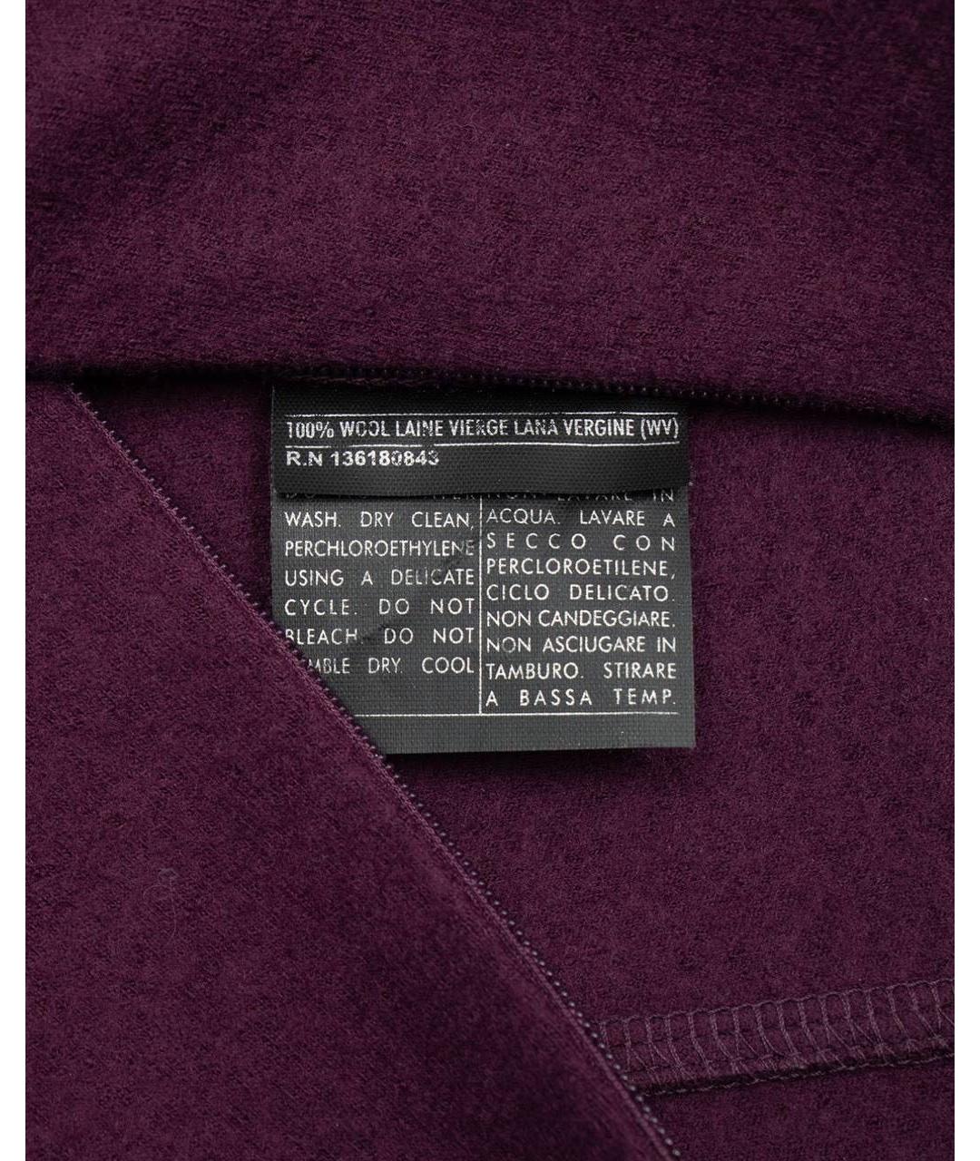 FERRAGAMO Фиолетовое шерстяное повседневное платье, фото 3