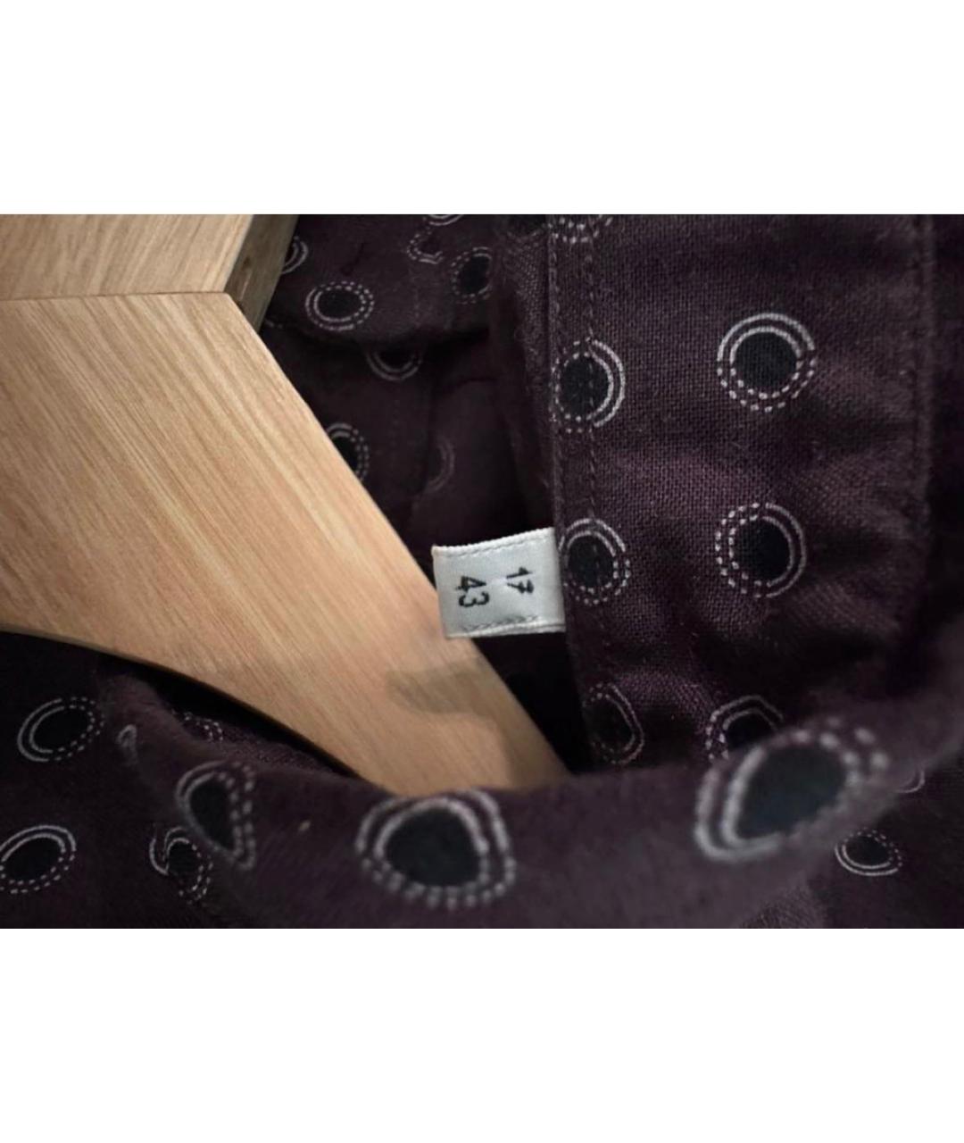 HERMES Фиолетовая кашемировая кэжуал рубашка, фото 6