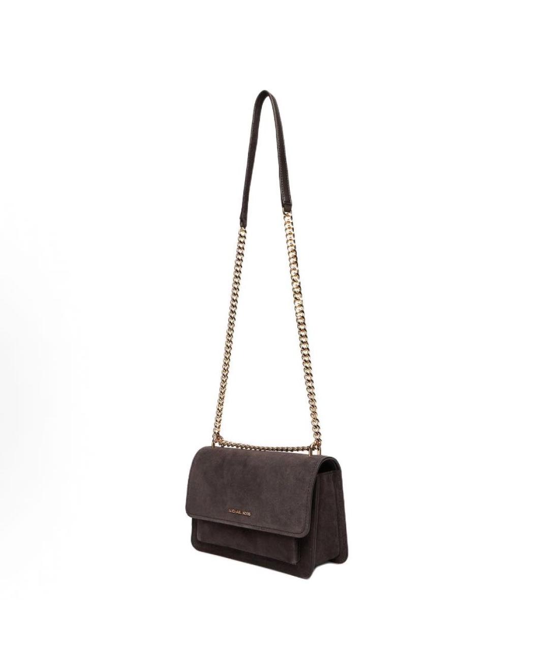 MICHAEL KORS Коричневая замшевая сумка через плечо, фото 3