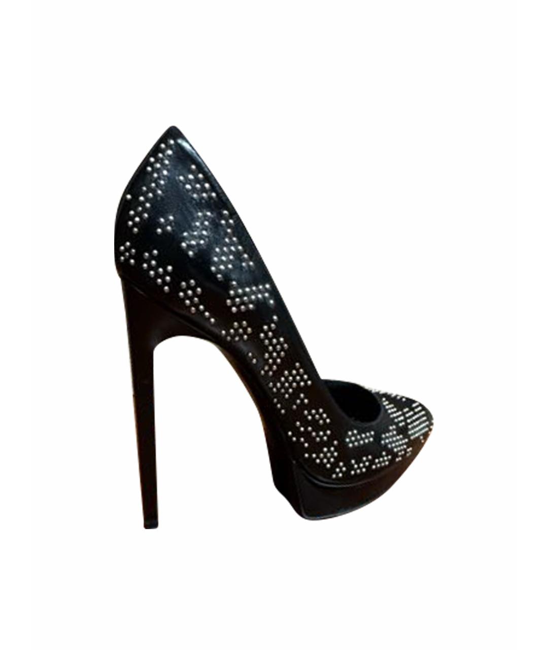 SAINT LAURENT Черные кожаные туфли, фото 9