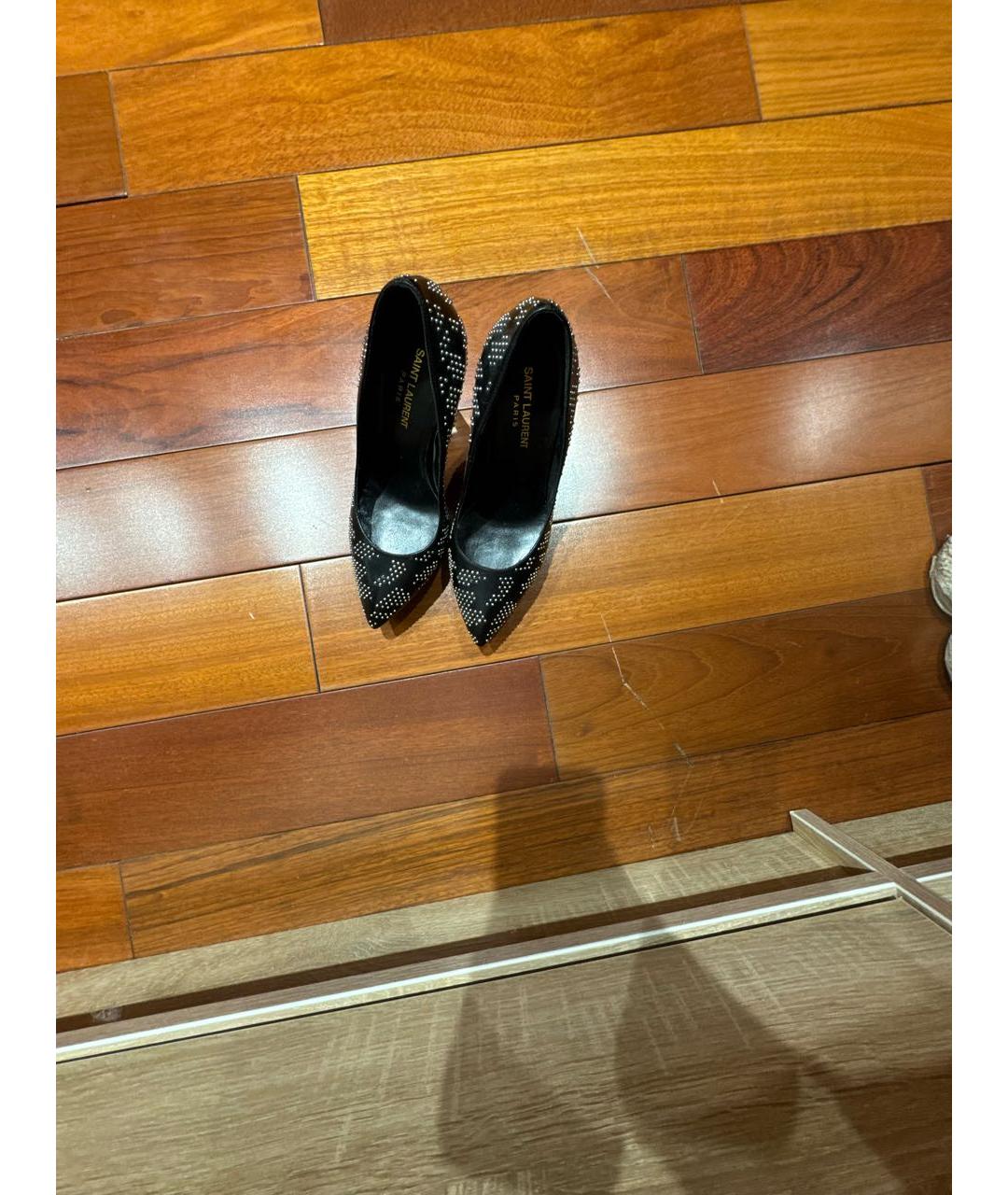 SAINT LAURENT Черные кожаные туфли, фото 3