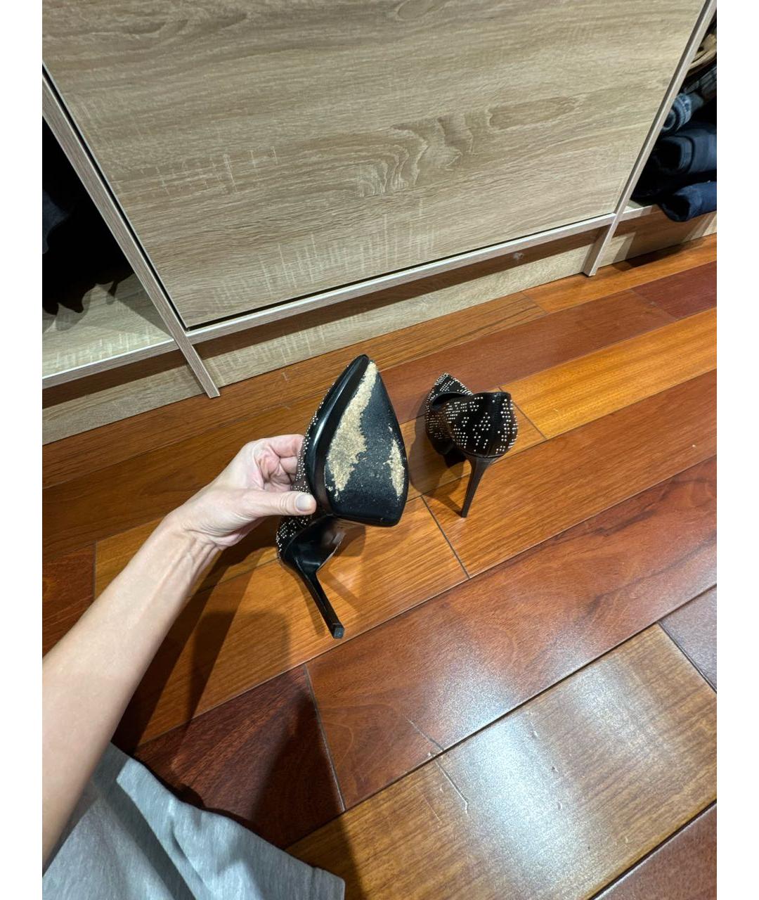 SAINT LAURENT Черные кожаные туфли, фото 6