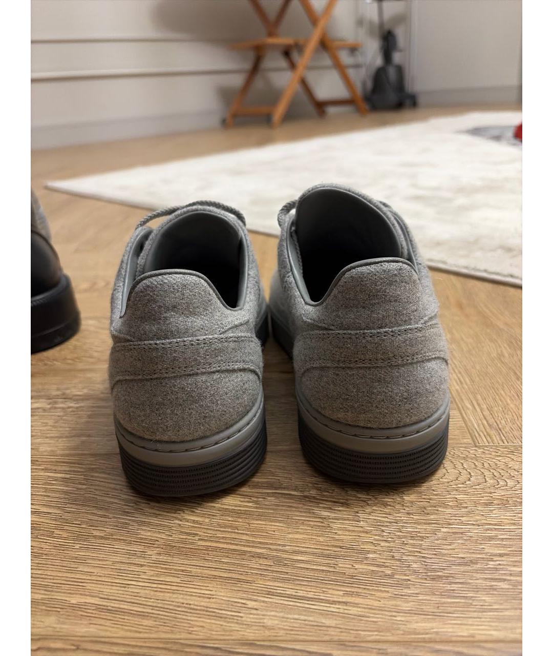 CHANEL Серые текстильные кеды, фото 4