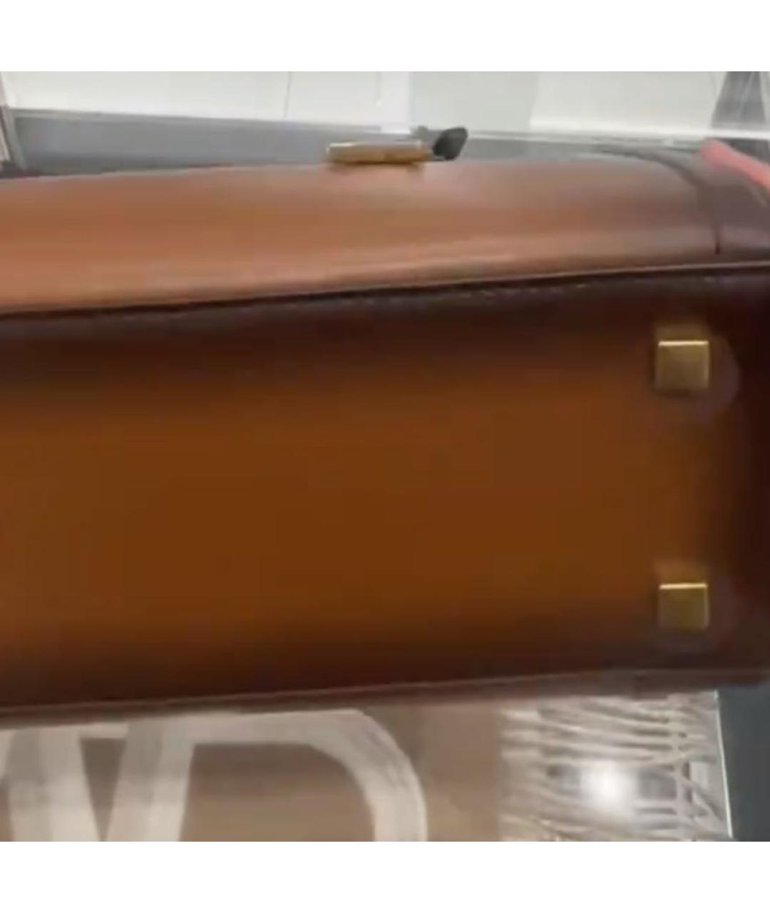 MICHAEL KORS Коричневая кожаная сумка с короткими ручками, фото 6