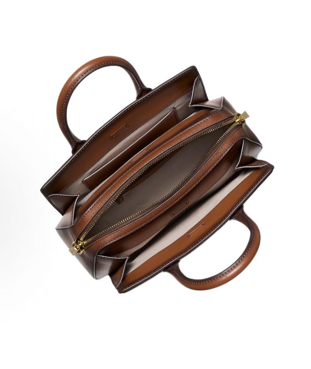 MICHAEL KORS Коричневая кожаная сумка с короткими ручками, фото 2