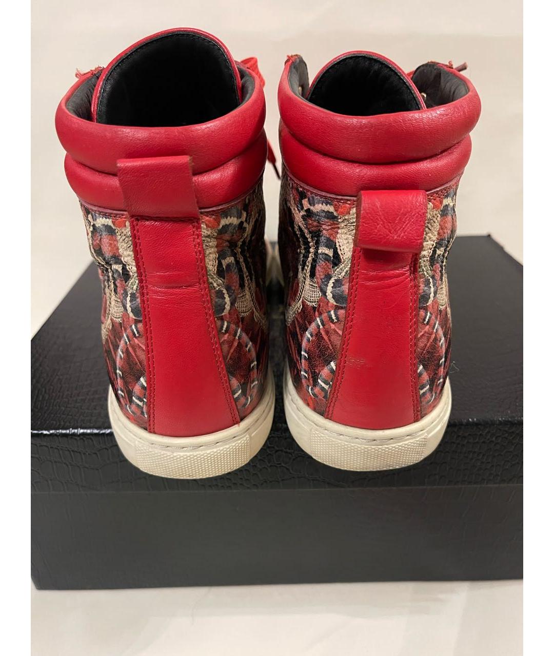 PHILIPP PLEIN Красные кеды, фото 4