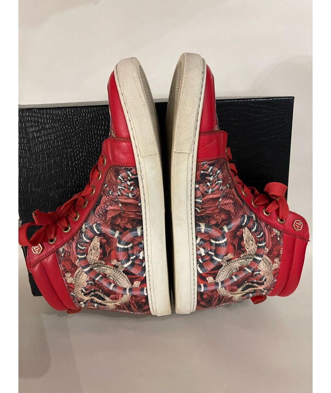 PHILIPP PLEIN Красные кеды, фото 5