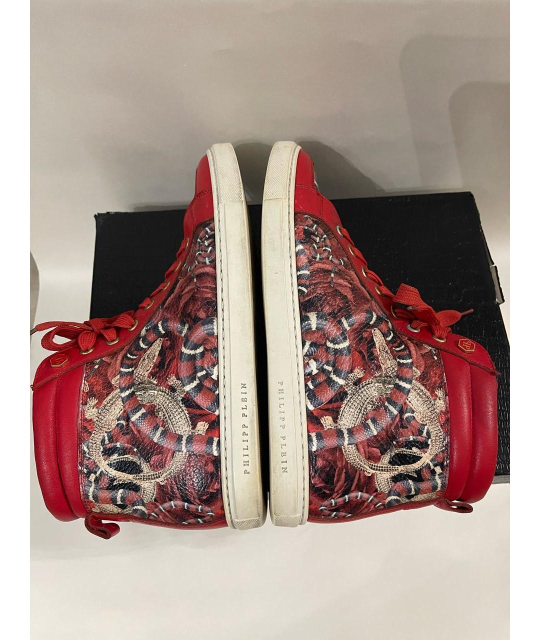 PHILIPP PLEIN Красные кеды, фото 6