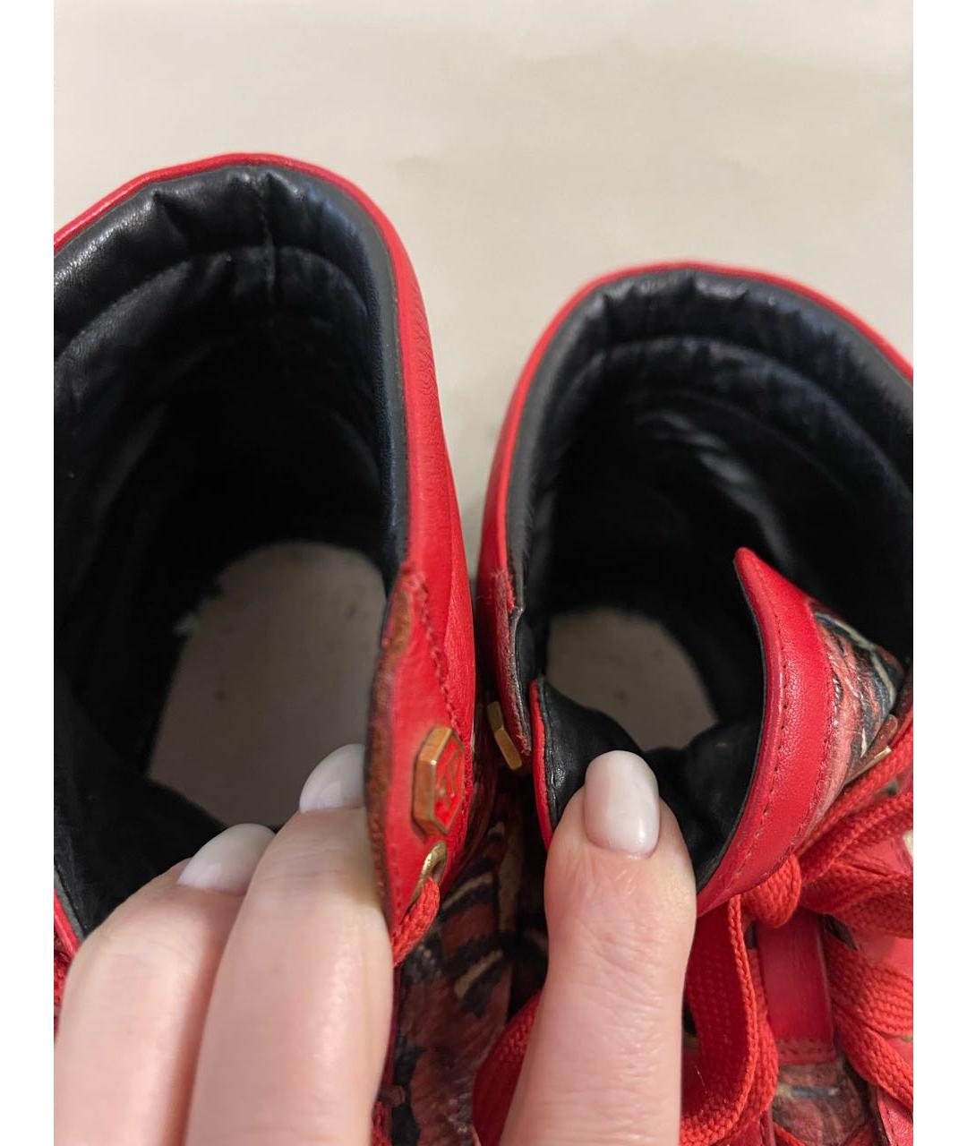 PHILIPP PLEIN Красные кеды, фото 7