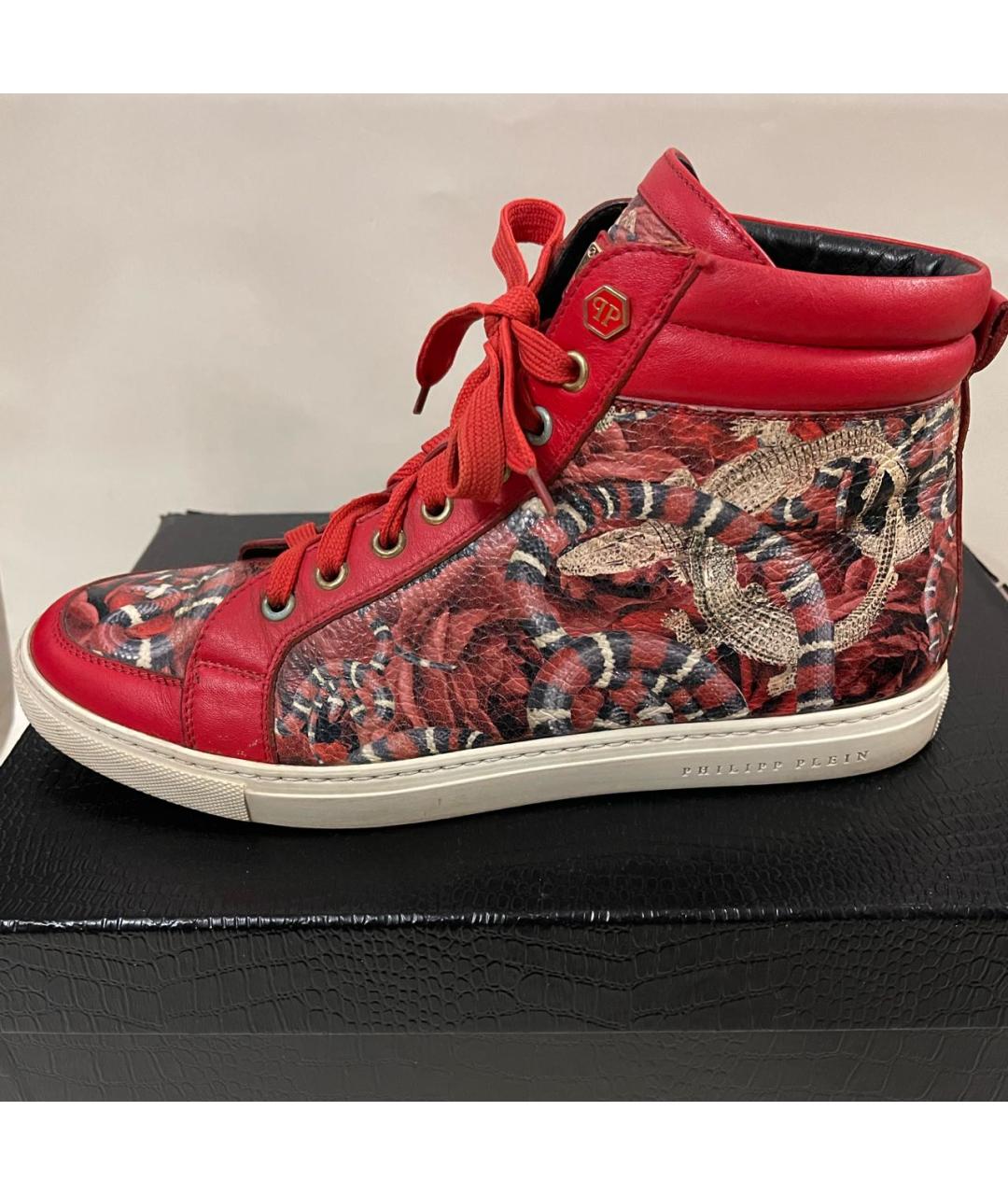 PHILIPP PLEIN Красные кеды, фото 9