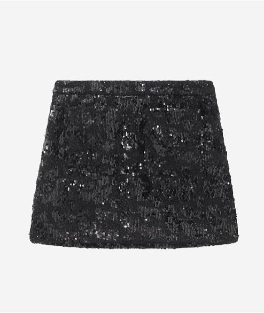 IRO Черная полиэстеровая юбка мини, фото 3