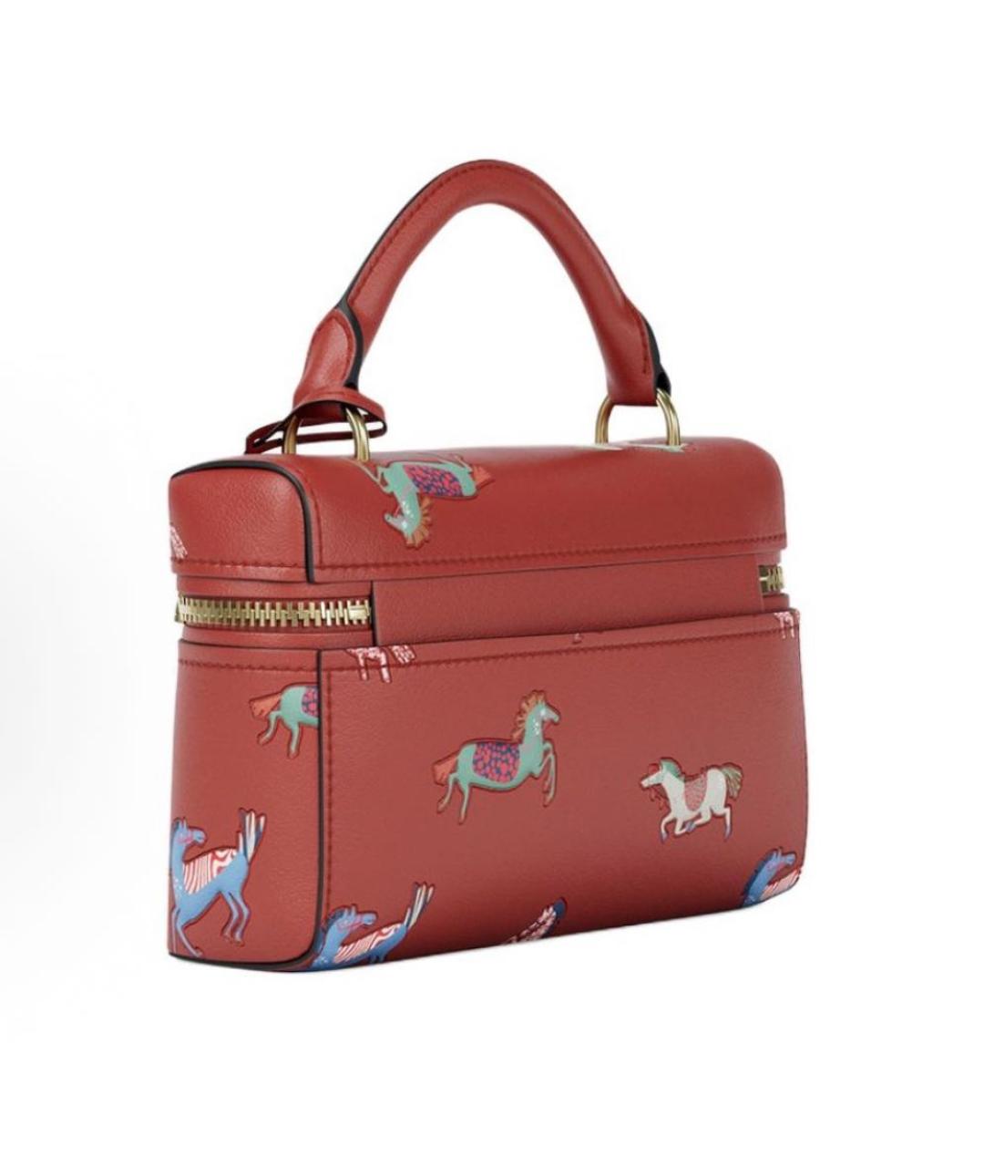 MICHAEL KORS Коралловая кожаная сумка с короткими ручками, фото 3