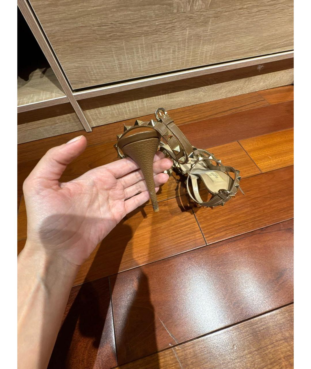 VALENTINO Коричневые кожаные туфли, фото 4