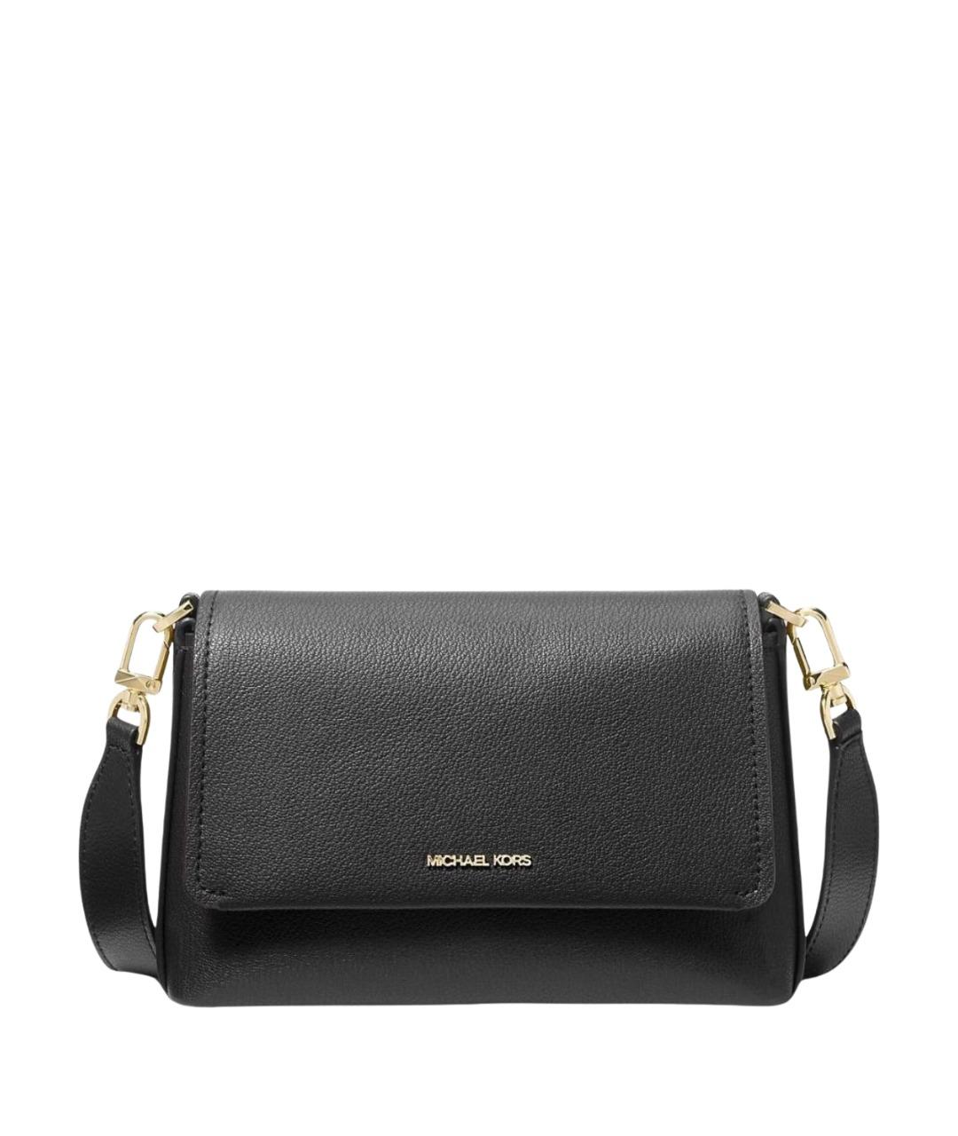 MICHAEL KORS Черная кожаная сумка через плечо, фото 1