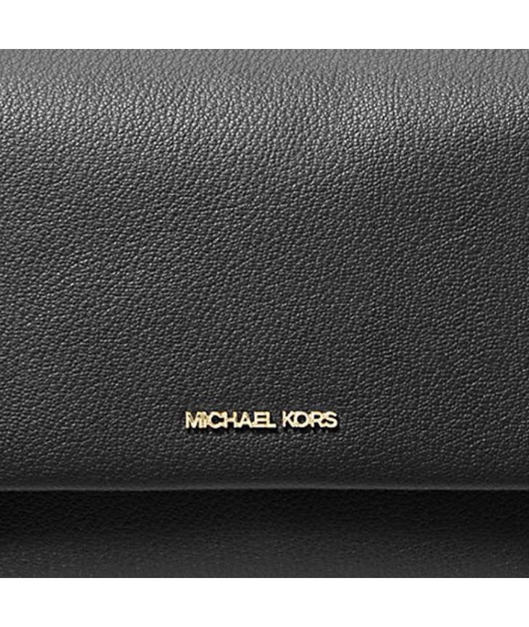 MICHAEL KORS Черная кожаная сумка через плечо, фото 3