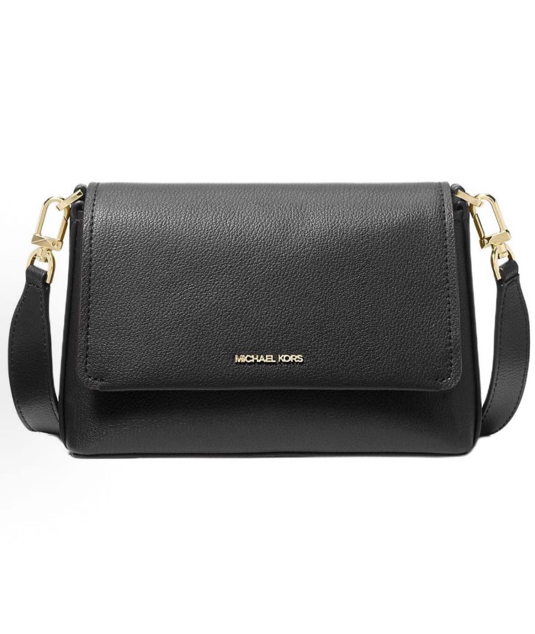 MICHAEL KORS Черная кожаная сумка через плечо, фото 4