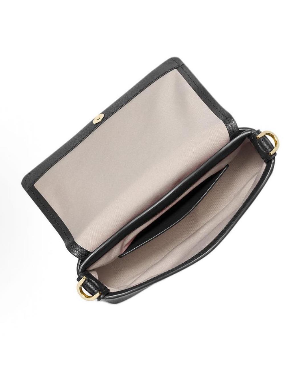 MICHAEL KORS Черная кожаная сумка через плечо, фото 2