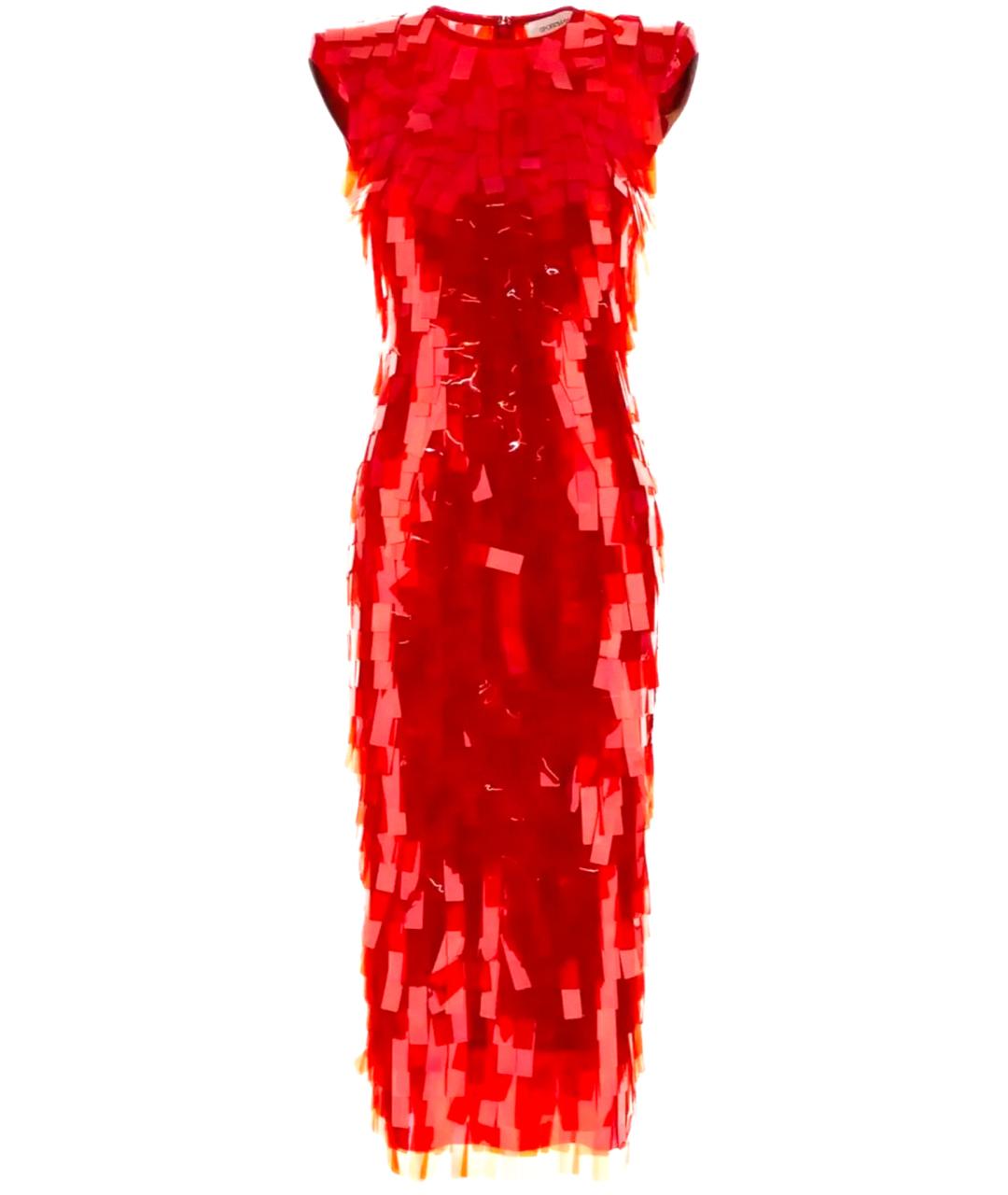 SPORTMAX Красное сетчатое вечернее платье, фото 1