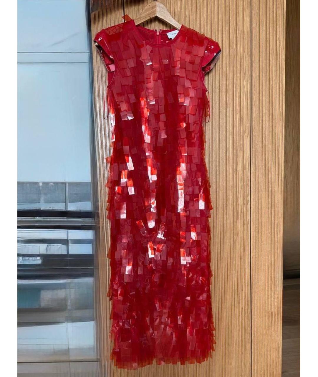 SPORTMAX Красное сетчатое вечернее платье, фото 2