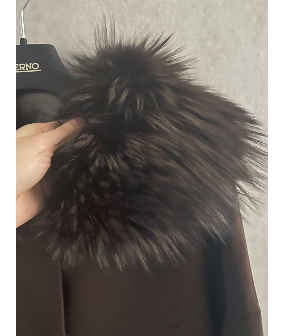 ERMANNO SCERVINO Коричневое шерстяное пальто, фото 2