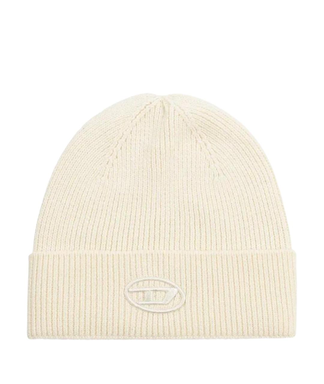DIESEL Белая шерстяная шапка, фото 1