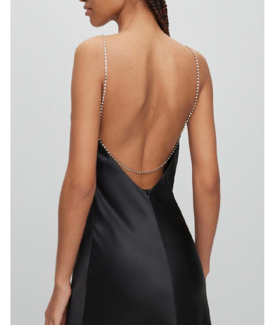 HUGO Черное полиэстеровое коктейльное платье, фото 3