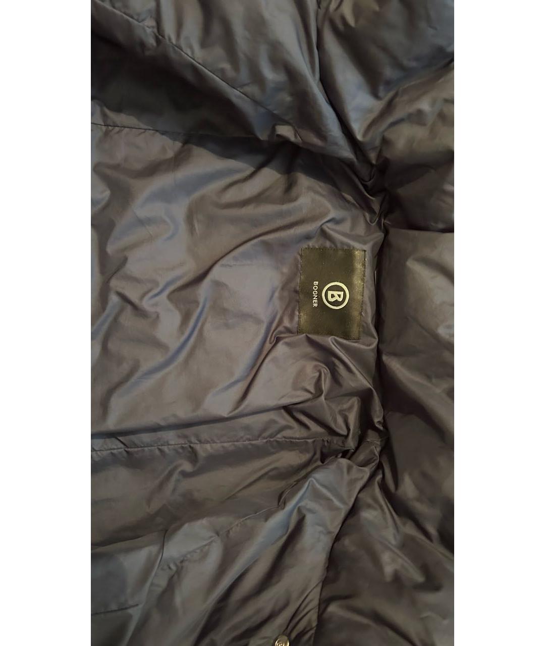 BOGNER Темно-синий полиэстеровый пуховик, фото 3