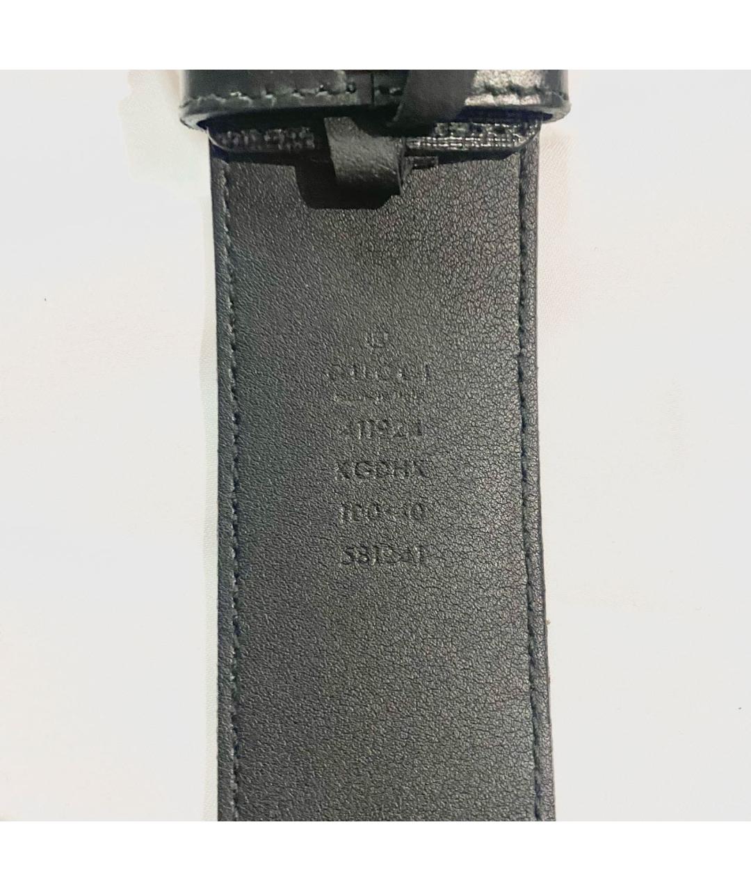 GUCCI Черный кожаный ремень, фото 4