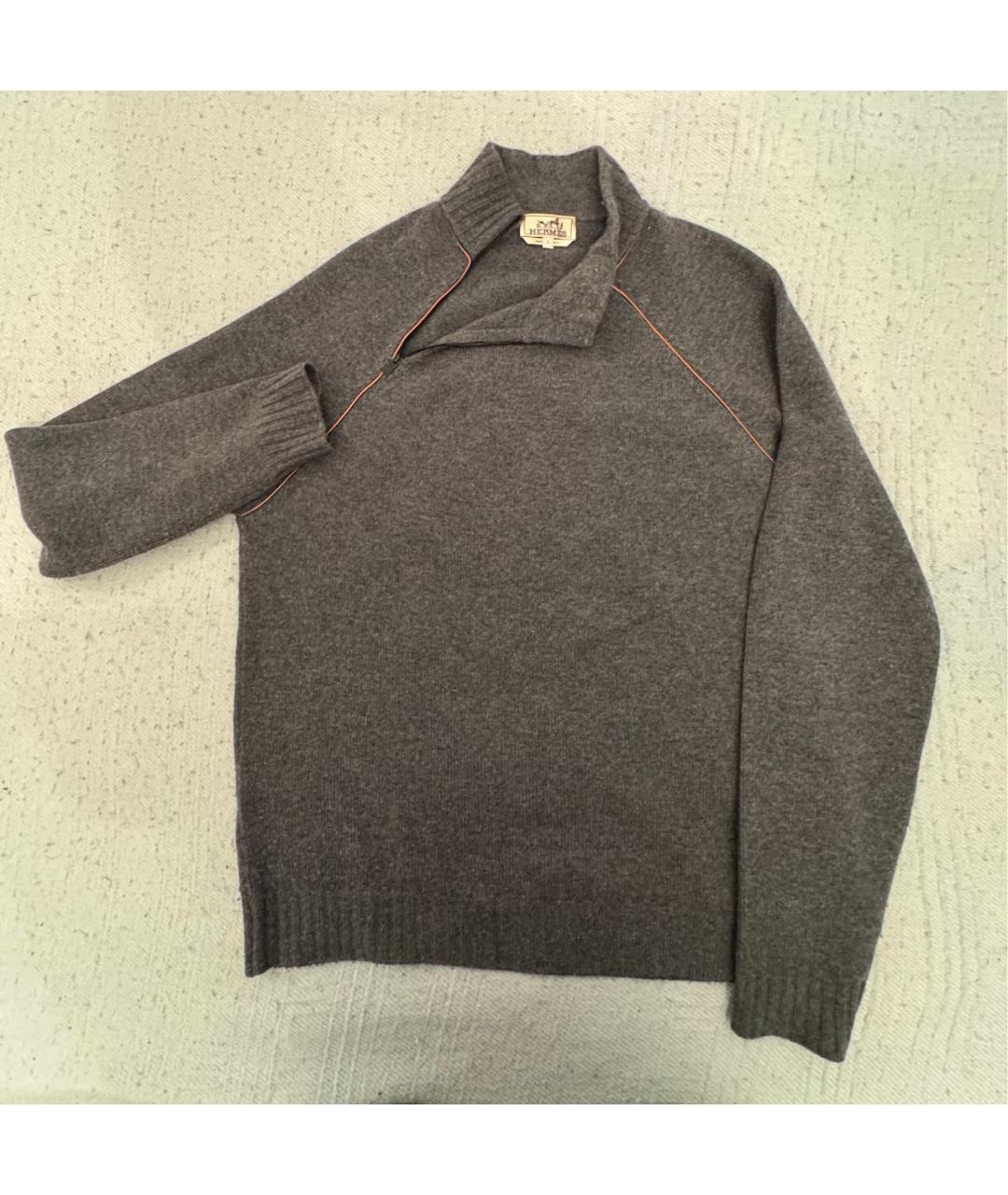 HERMES Серый кашемировый джемпер / свитер, фото 3