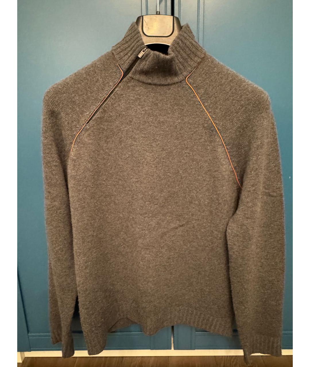 HERMES Серый кашемировый джемпер / свитер, фото 6