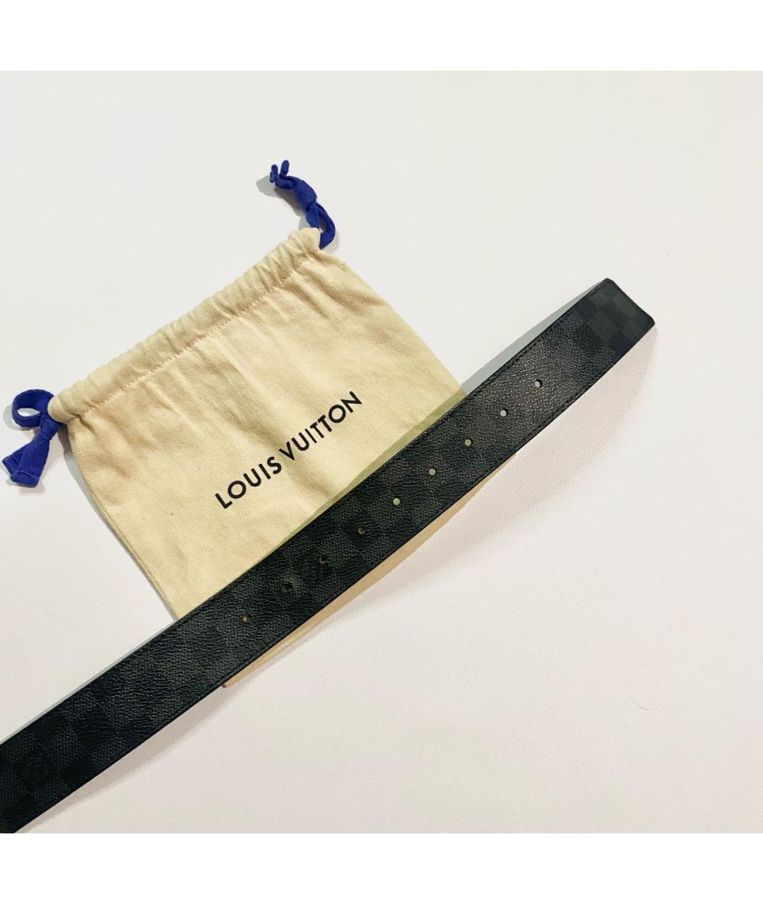 LOUIS VUITTON Черный ремень, фото 3