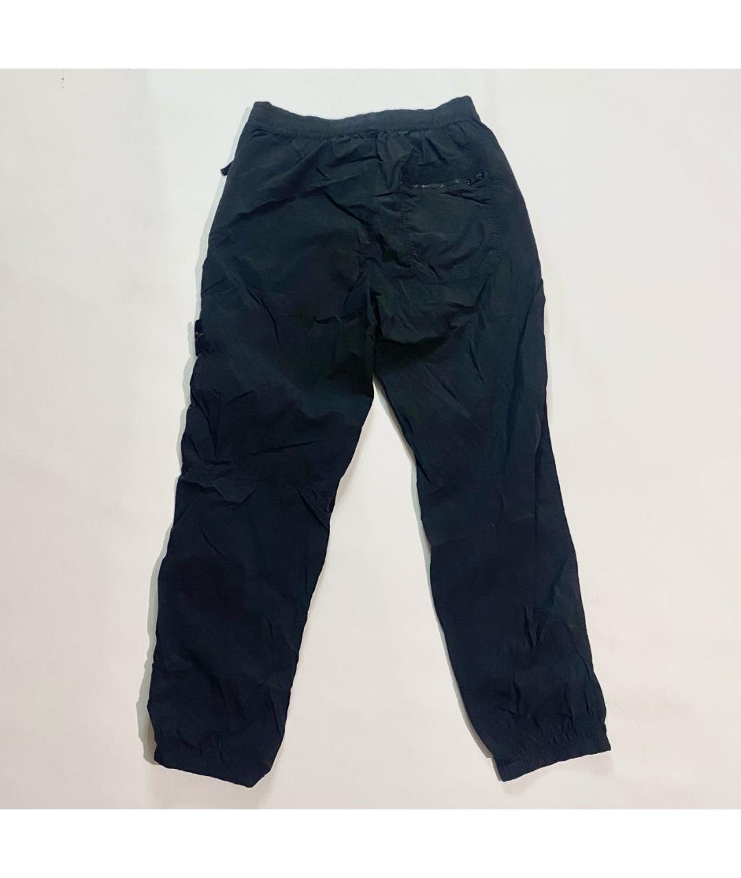 STONE ISLAND Черные хлопковые повседневные брюки, фото 2