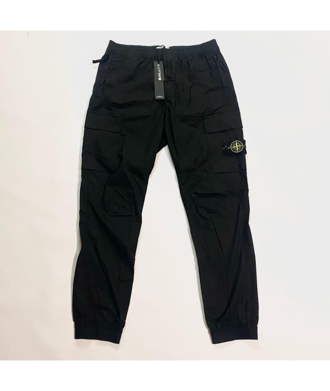 STONE ISLAND Черные повседневные брюки, фото 5