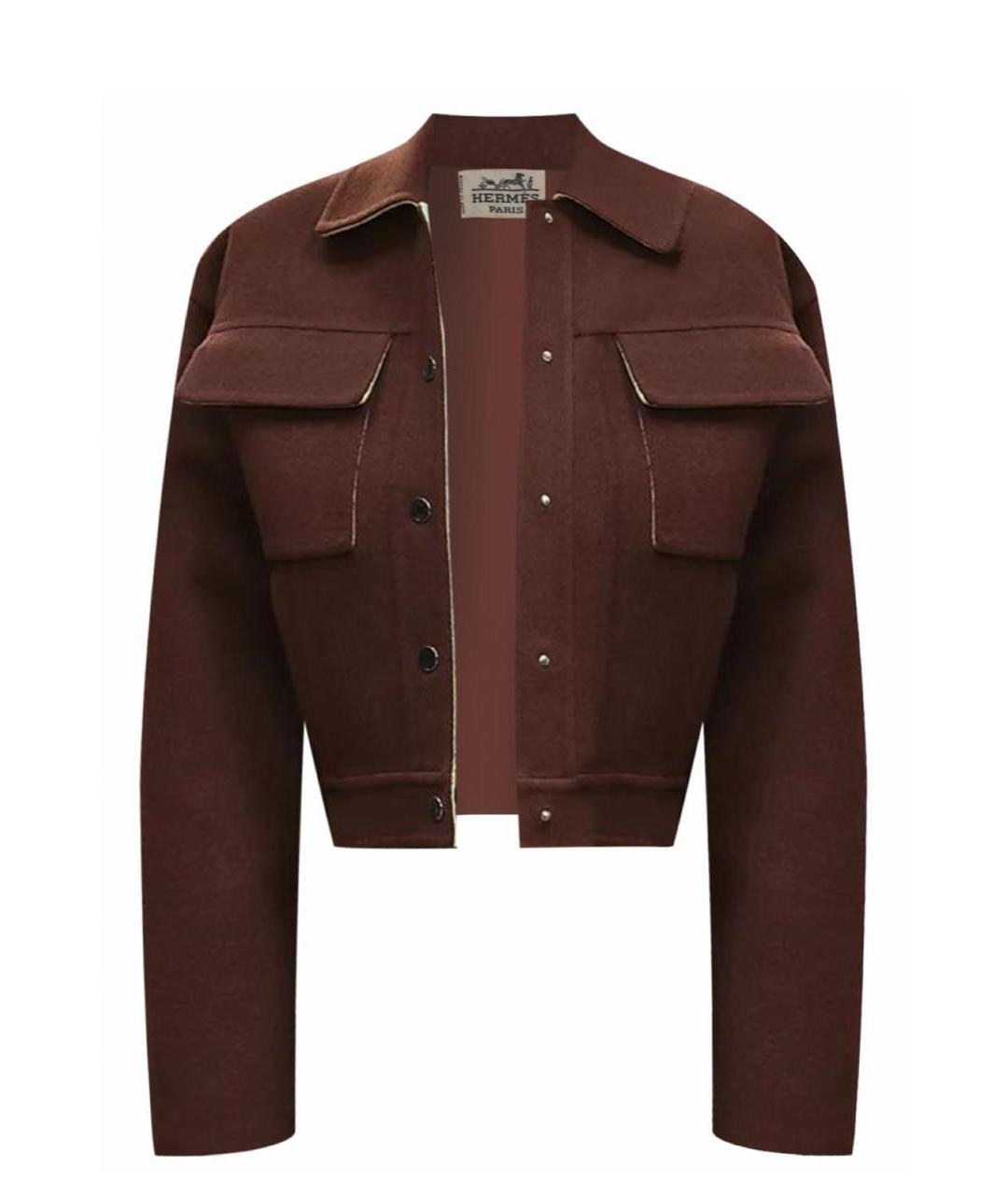 HERMES Коричневая кашемировая куртка, фото 1
