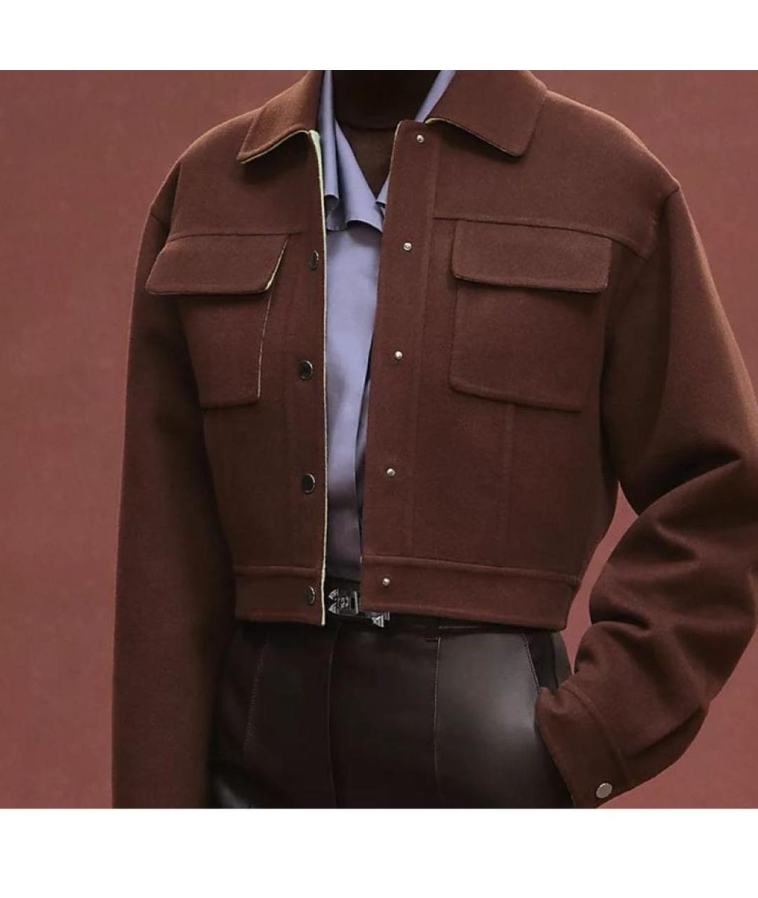 HERMES Коричневая кашемировая куртка, фото 2