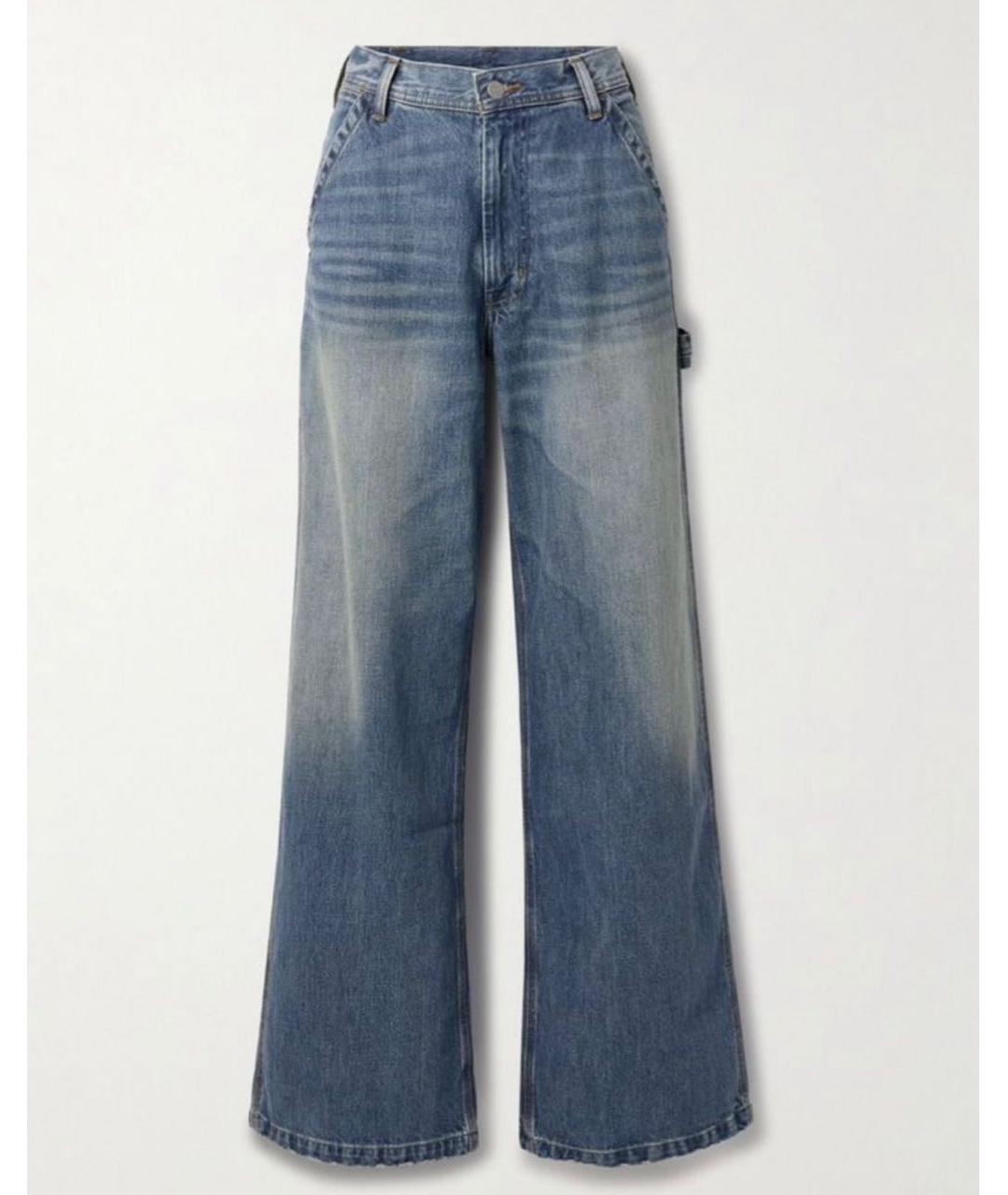 R13 Голубые хлопковые джинсы клеш, фото 9