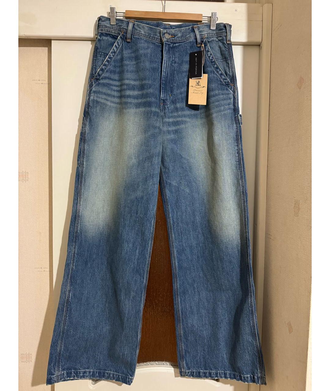 R13 Голубые хлопковые джинсы клеш, фото 7