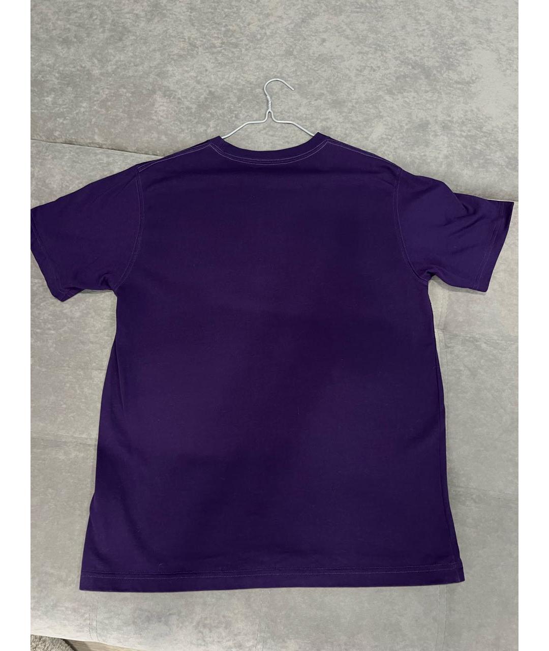 CHRISTIAN DIOR Фиолетовая хлопковая футболка, фото 2