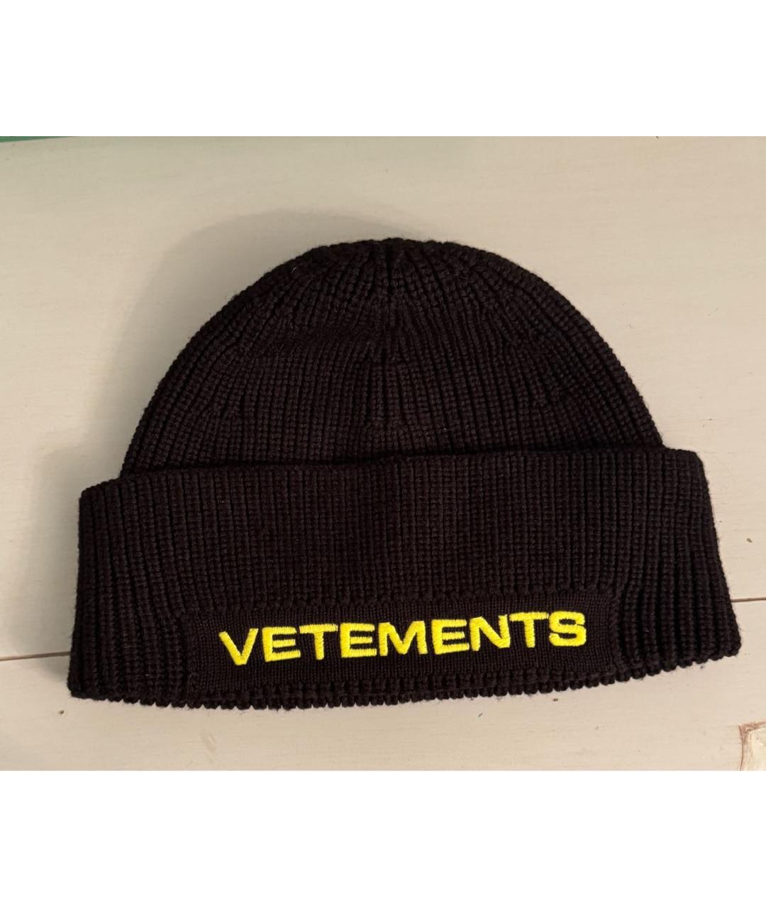 VETEMENTS Черная шерстяная шапка, фото 5