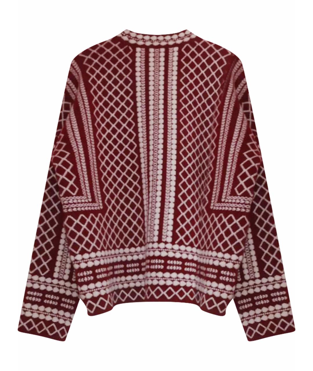TORY BURCH Бордовый шерстяной джемпер / свитер, фото 1