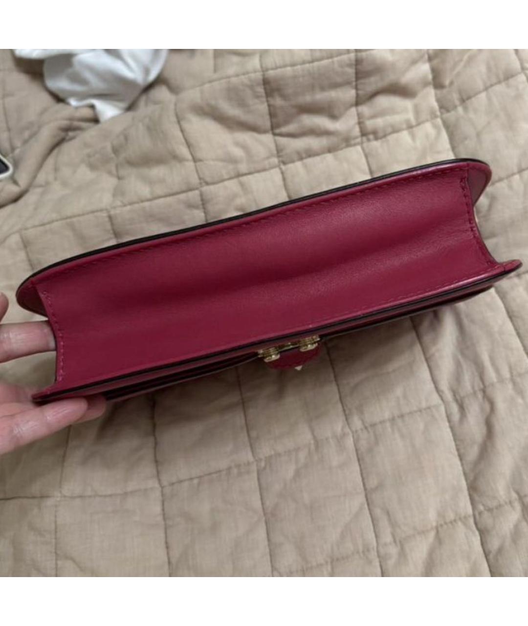 VALENTINO Розовая кожаная сумка через плечо, фото 3