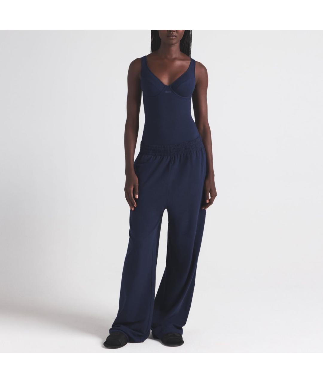 SKIMS Темно-синее хлопковое боди, фото 2