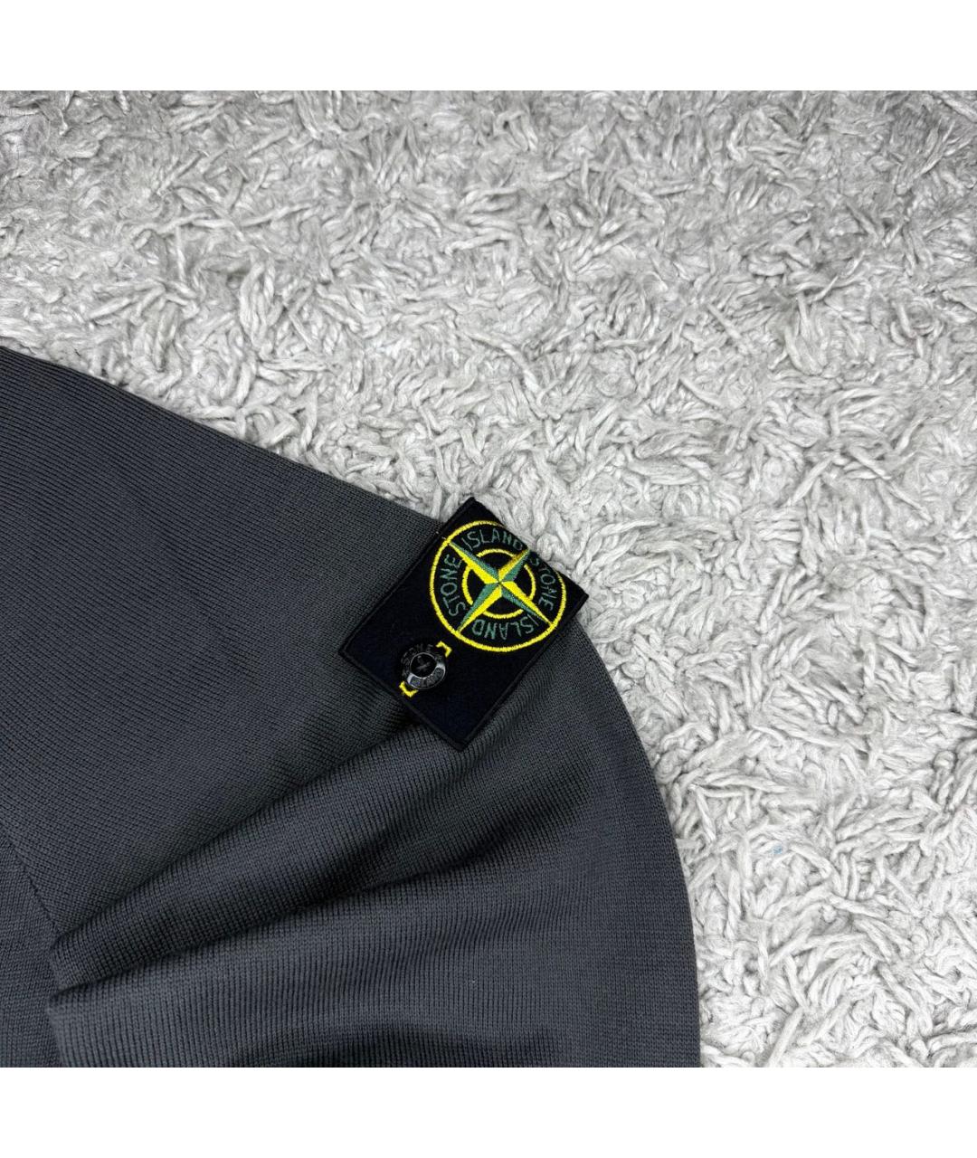 STONE ISLAND Антрацитовый шерстяной джемпер / свитер, фото 2