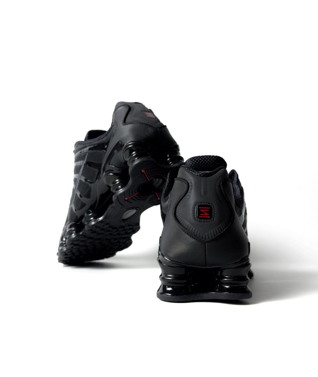 NIKE Черные текстильные низкие кроссовки / кеды, фото 4