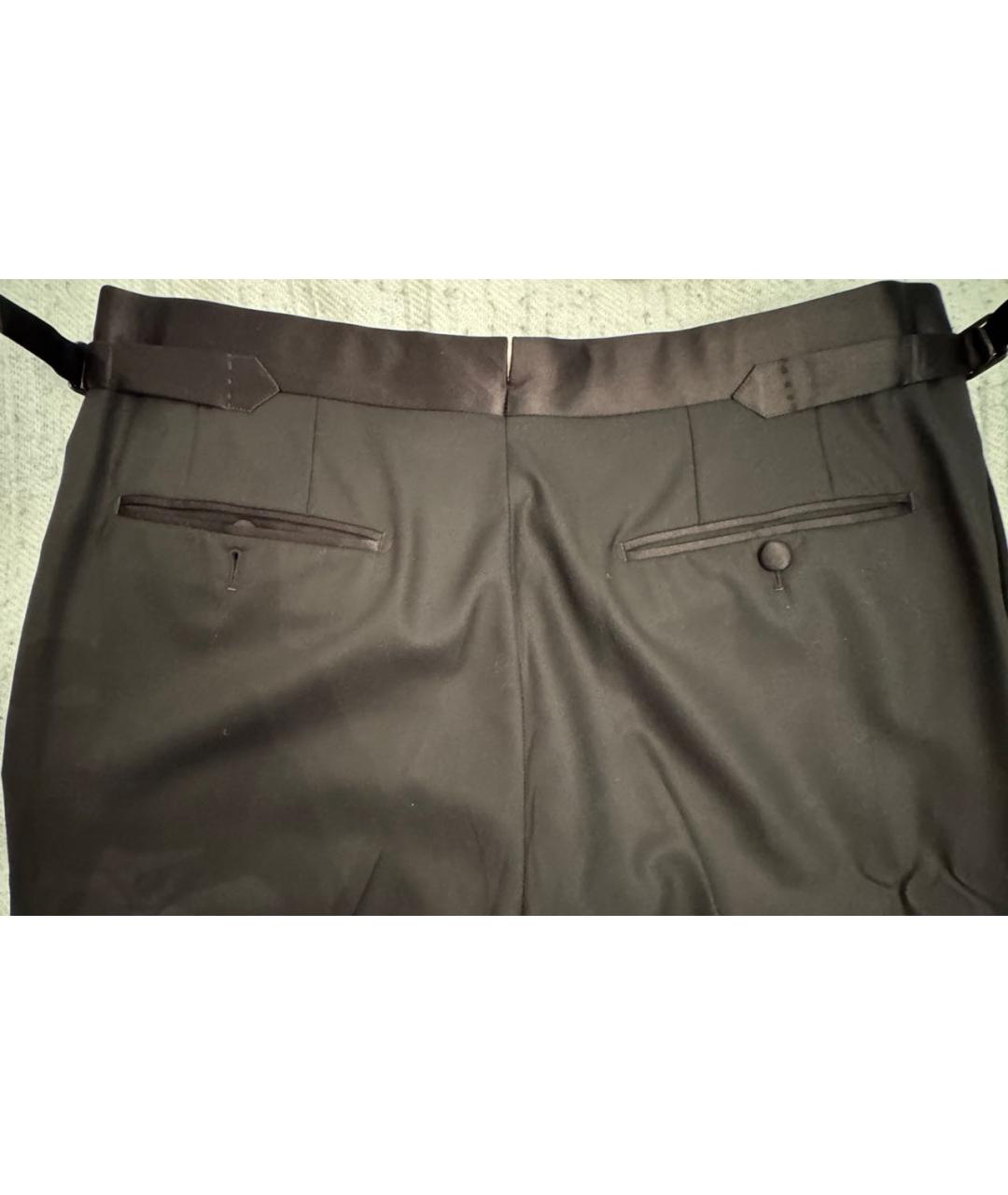 TOM FORD Черные шерстяные классические брюки, фото 4
