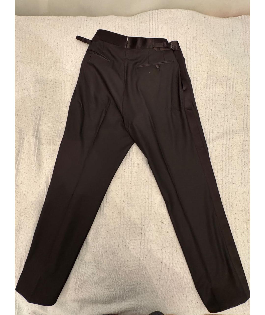 TOM FORD Черные шерстяные классические брюки, фото 2