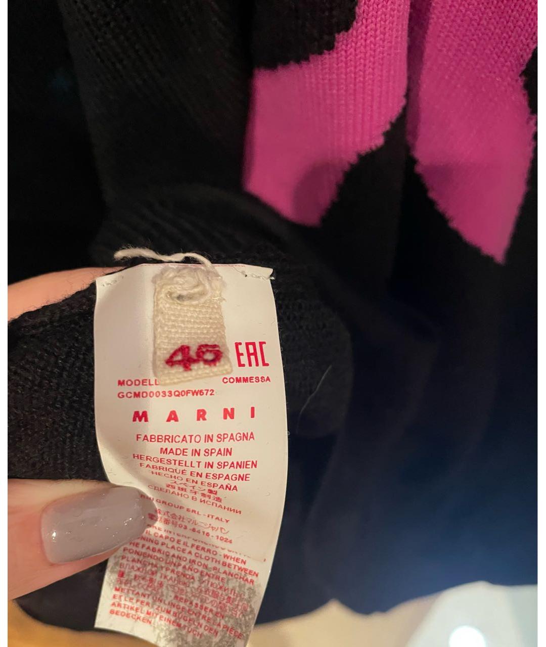 MARNI Черный шерстяной джемпер / свитер, фото 4