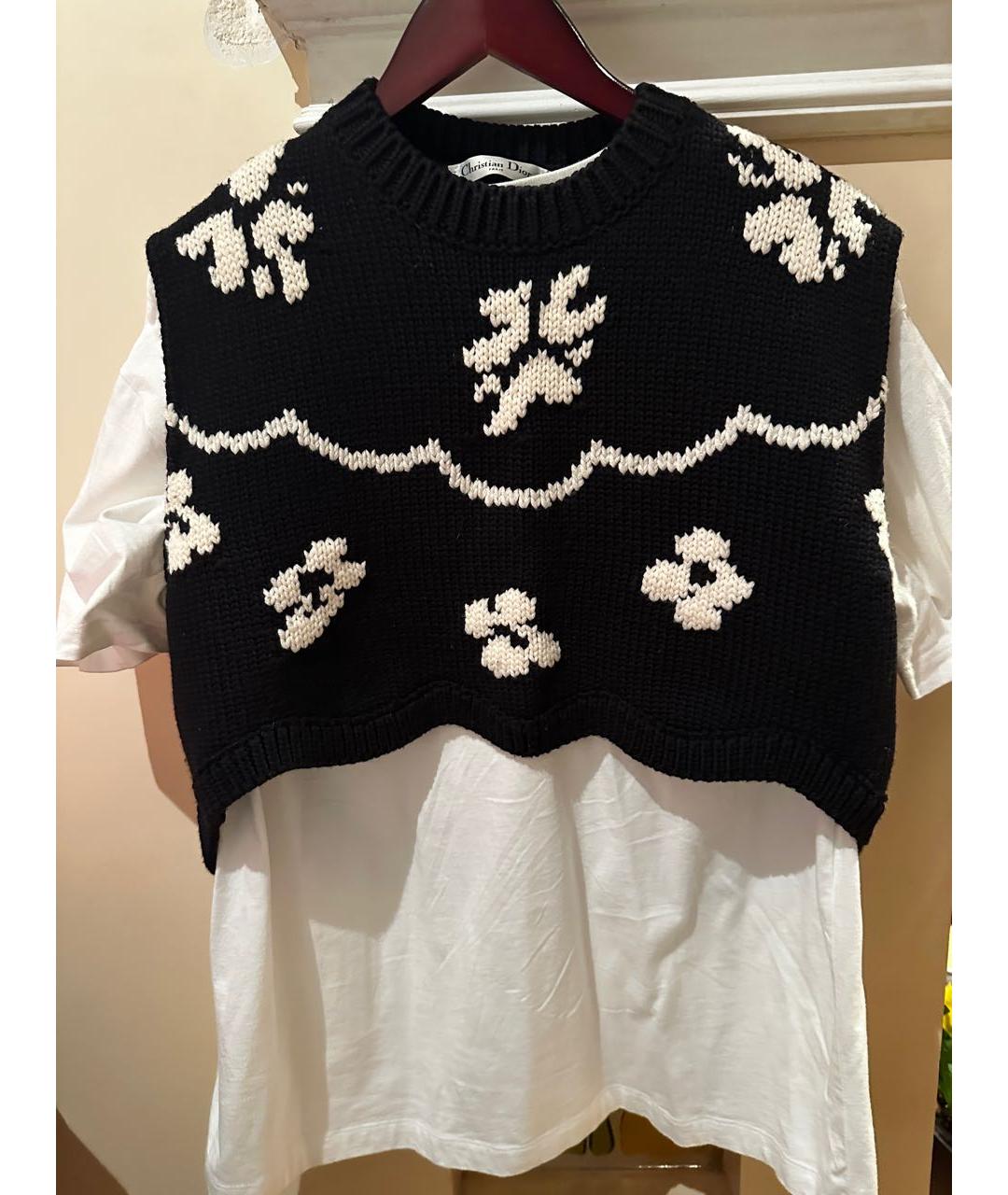 CHRISTIAN DIOR Черная шерстяная жилетка, фото 3