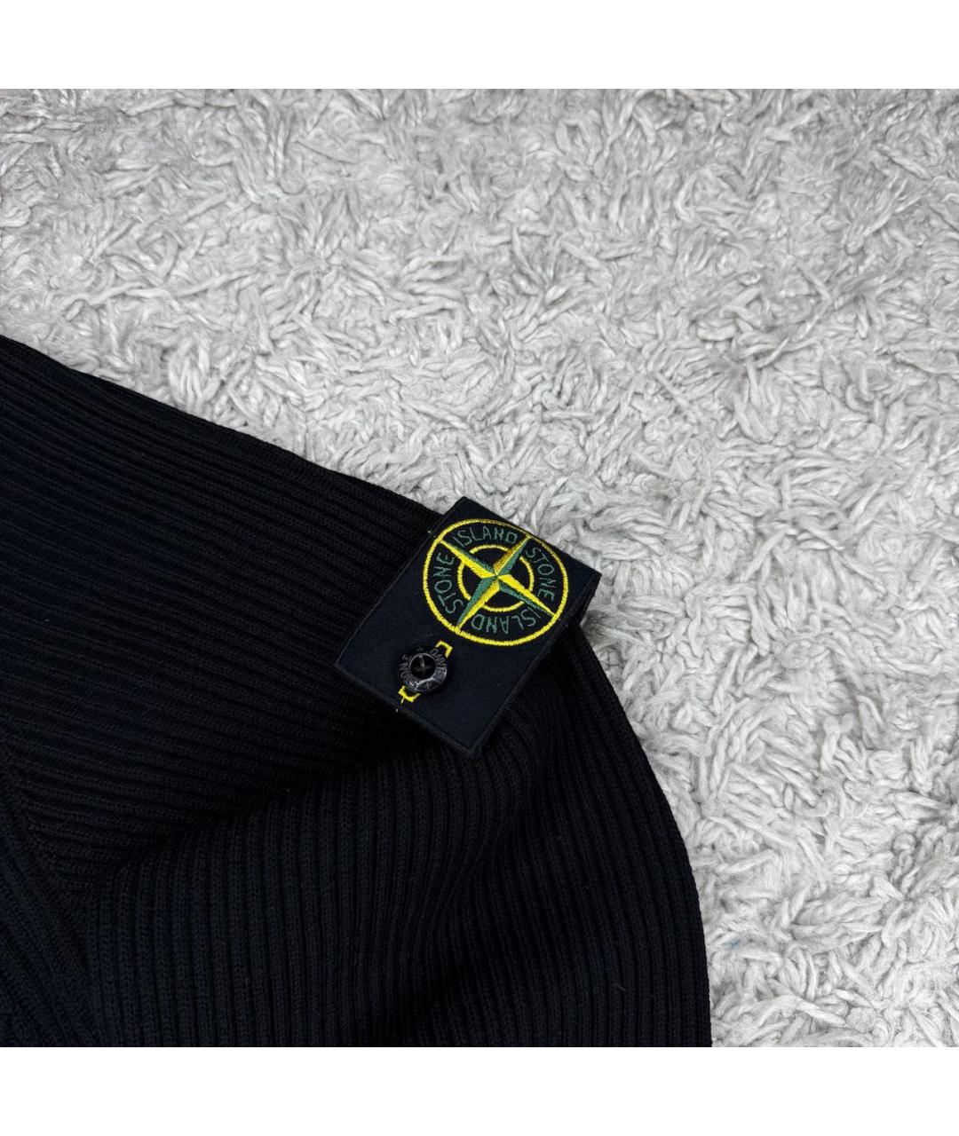 STONE ISLAND Черный шерстяной джемпер / свитер, фото 2